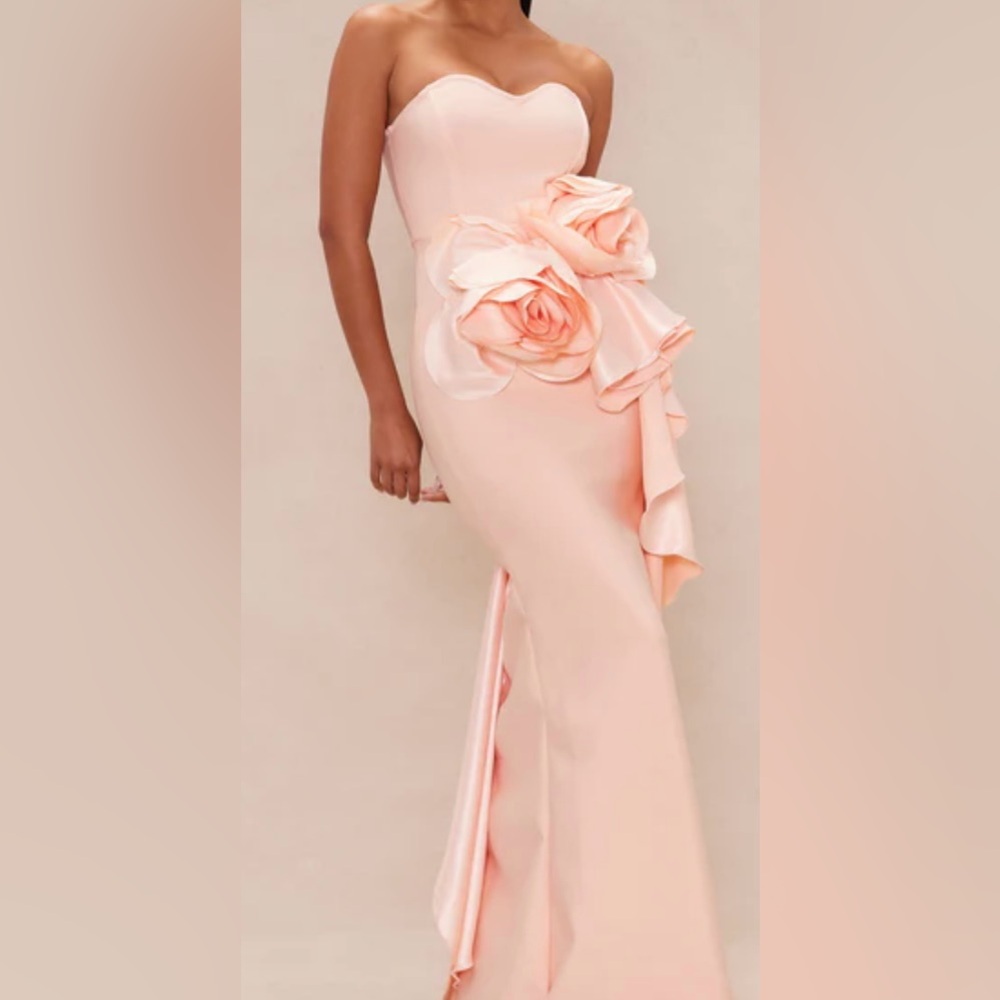 Flower Bandage Gown - Blush - image 2